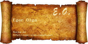 Eger Olga névjegykártya