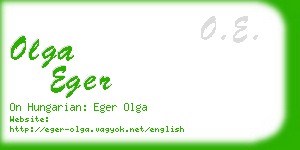 olga eger business card